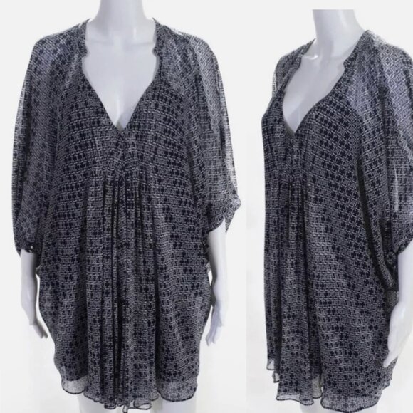 DVF Silk Chiffon  Ditzy Dress Size 8 early 2000's - Picture 1 of 9